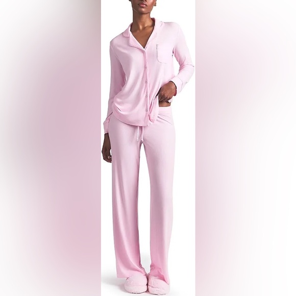 SKIMS Other - NWT Skims Soft Lounge Rib Sleep Pajama Set Pink Cherry Blossom Size 2X